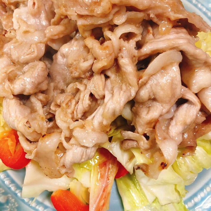 しゃぶしゃぶ肉で作る生姜焼き